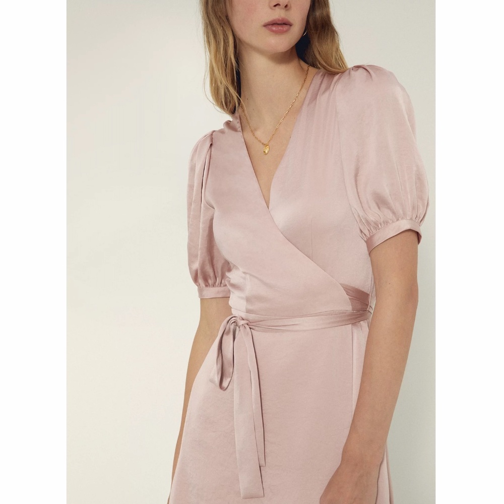 Wilfred Lune Satin Wrap Dress Sz XS - Picture 2 of 15